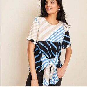 NWT 🌹 Ann Taylor Tie Waist Knotted Top Size XS